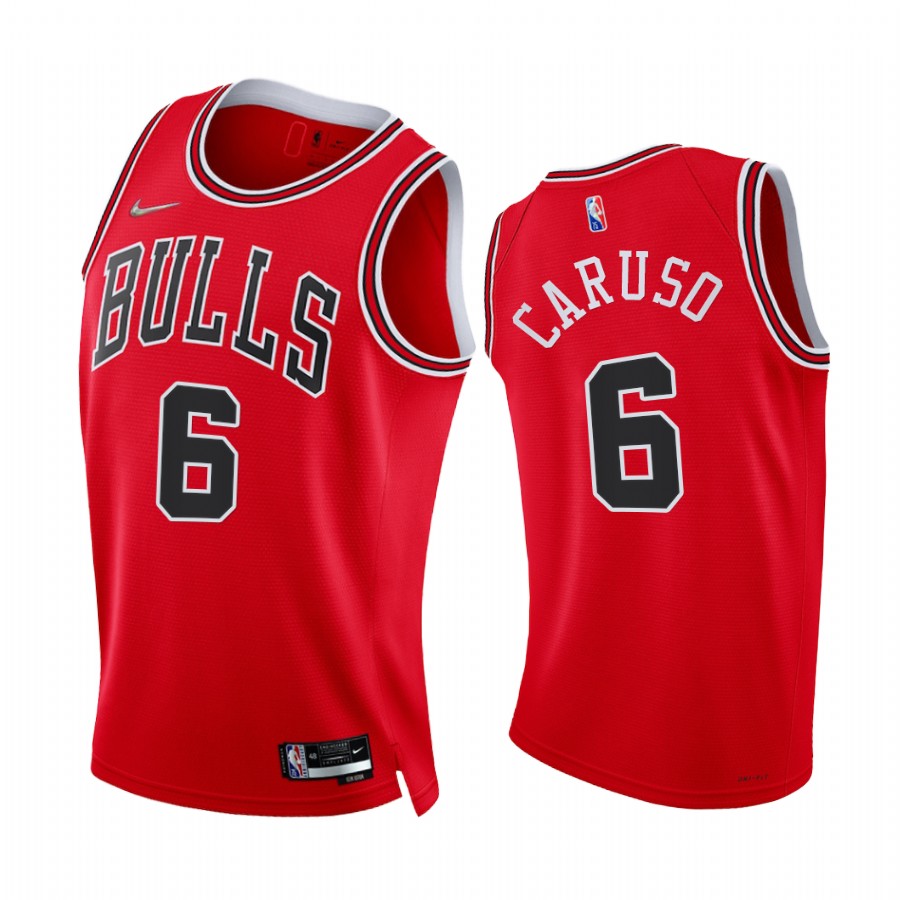 Bulls Alex Caruso 75th Diamond Anniversary Red #6 Jersey 2021-22