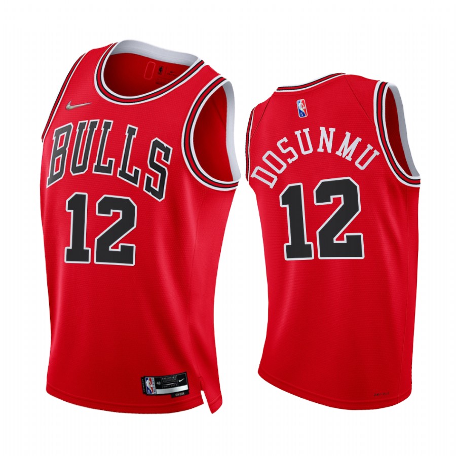 Bulls Ayo Dosunmu 75th Diamond Anniversary Red #12 Jersey 2021-22