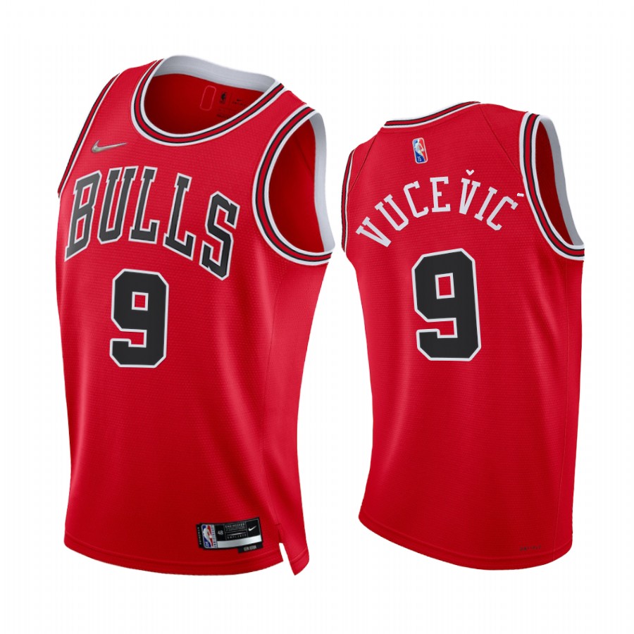 Bulls Nikola Vucevic 75th Diamond Anniversary Red #9 Jersey 2021-22