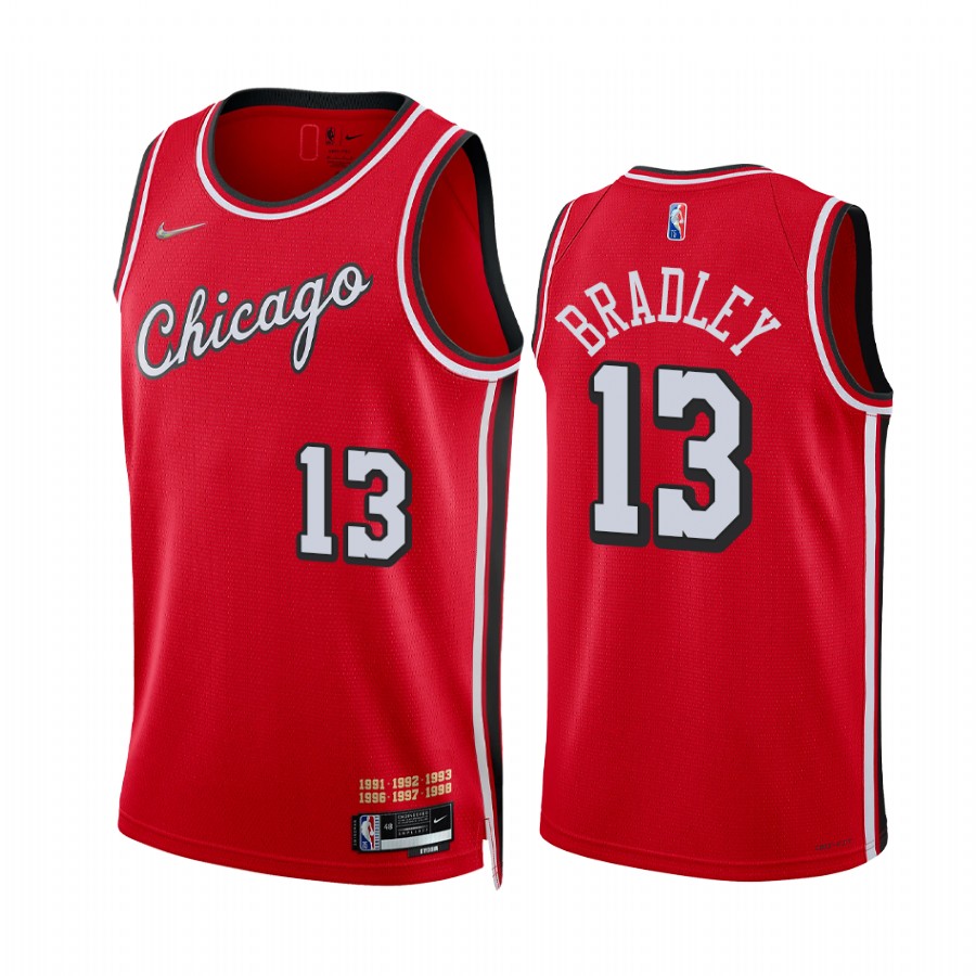 Bulls Tony Bradley City Edition Red 2021-22 Jersey 75th Season Diamond