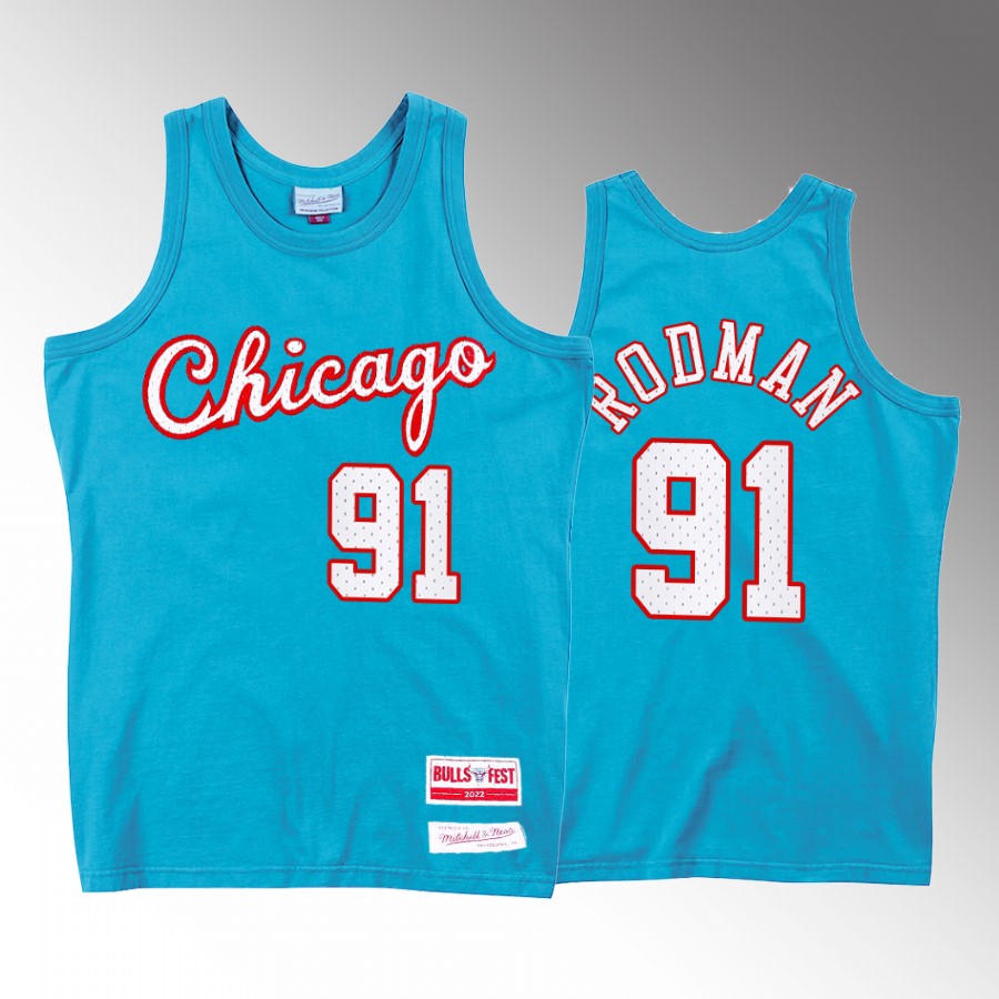 BullsFest Dennis Rodman Chicago Bulls Blue #91 Jersey Limited Edition