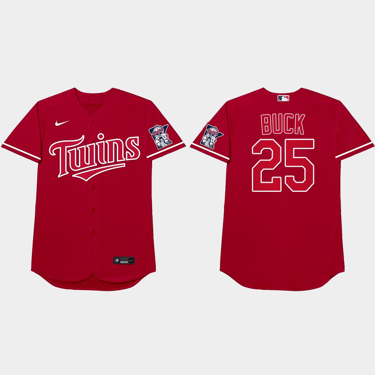 Byron Buxton Nickname Twins 2021 Players' Weekend Buck Jersey - Red
