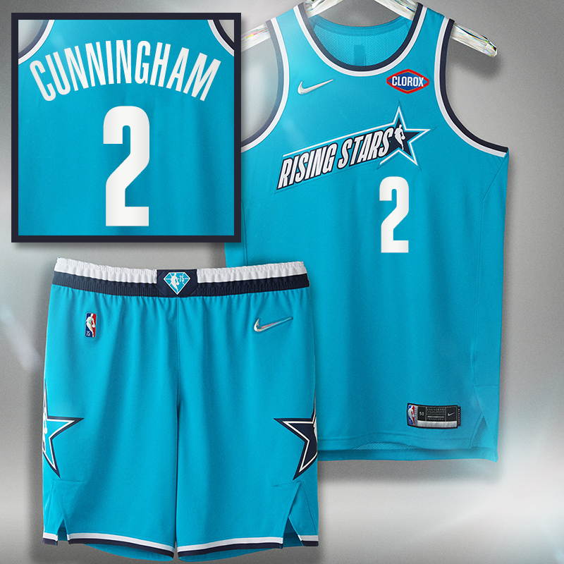 Cade Cunningham 2022 NBA Rising Stars Pistons Jersey Blue Team Barry Uniform