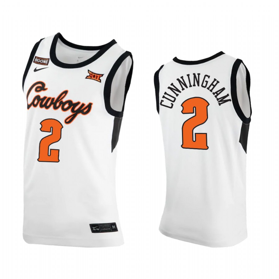 Cade Cunningham Oklahoma State Cowboys White Jersey  2021 NBA Top Prospect