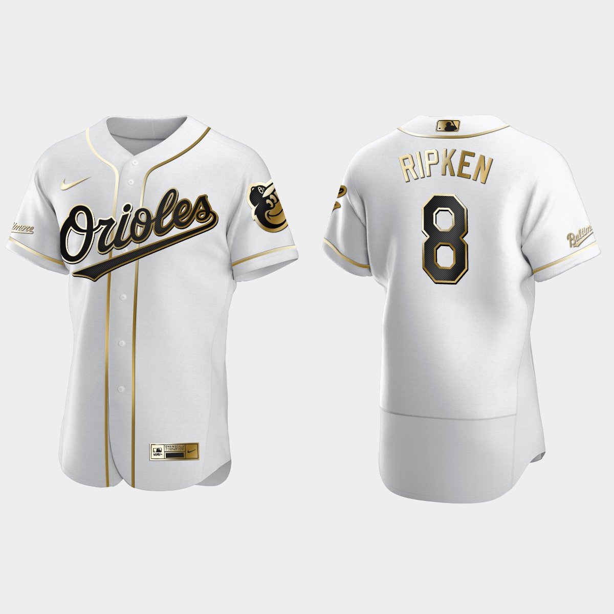 Cal Ripken Jr. #8 Baltimore Orioles Golden Edition Jersey - White
