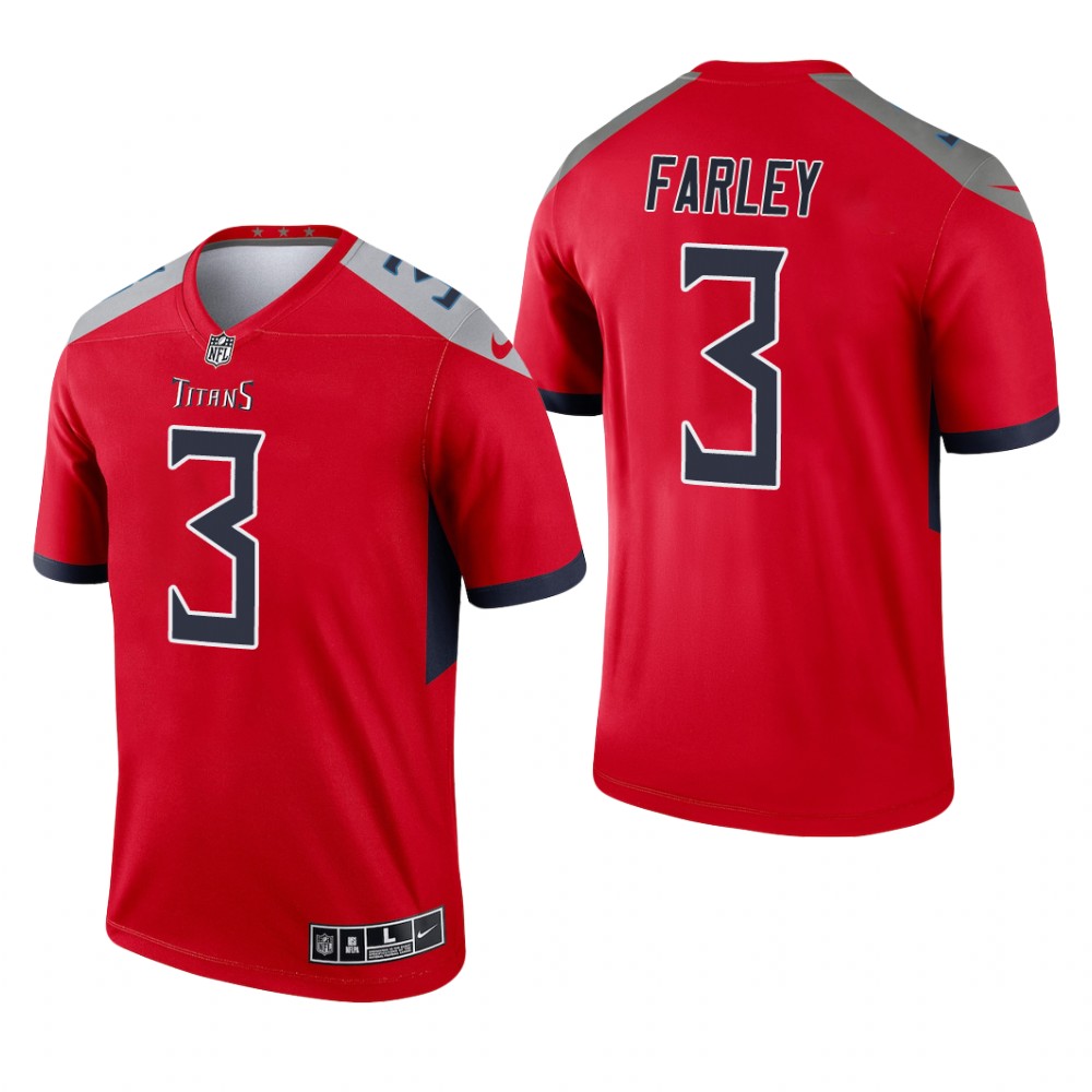 Caleb Farley Tennessee Titans Red Jersey Inverted Legend - Men's