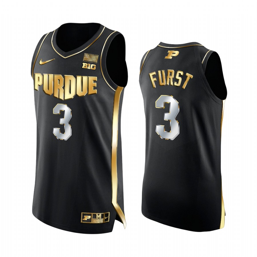Caleb Furst Purdue Boilermakers Black Jersey 2021-22 Golden Edition