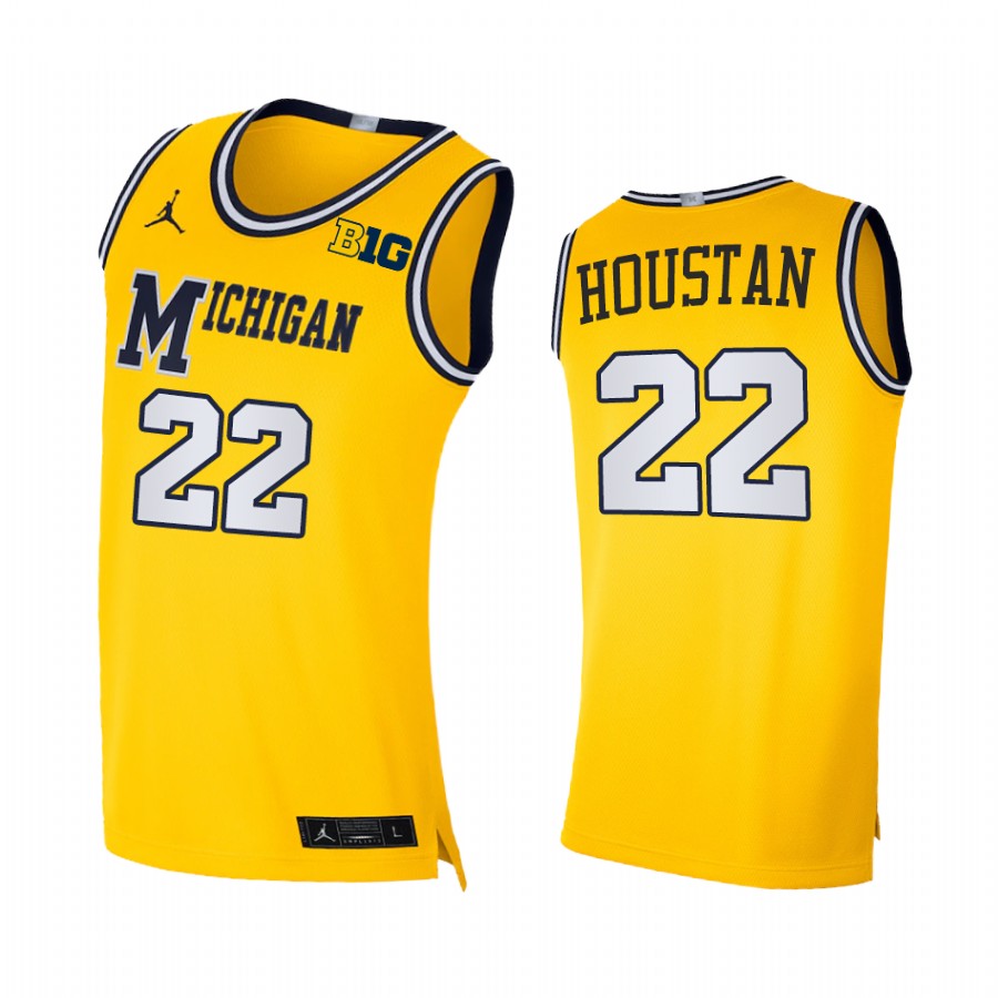 Caleb Houstan Michigan Wolverines Maize Jersey  2022 NBA Draft top prospect