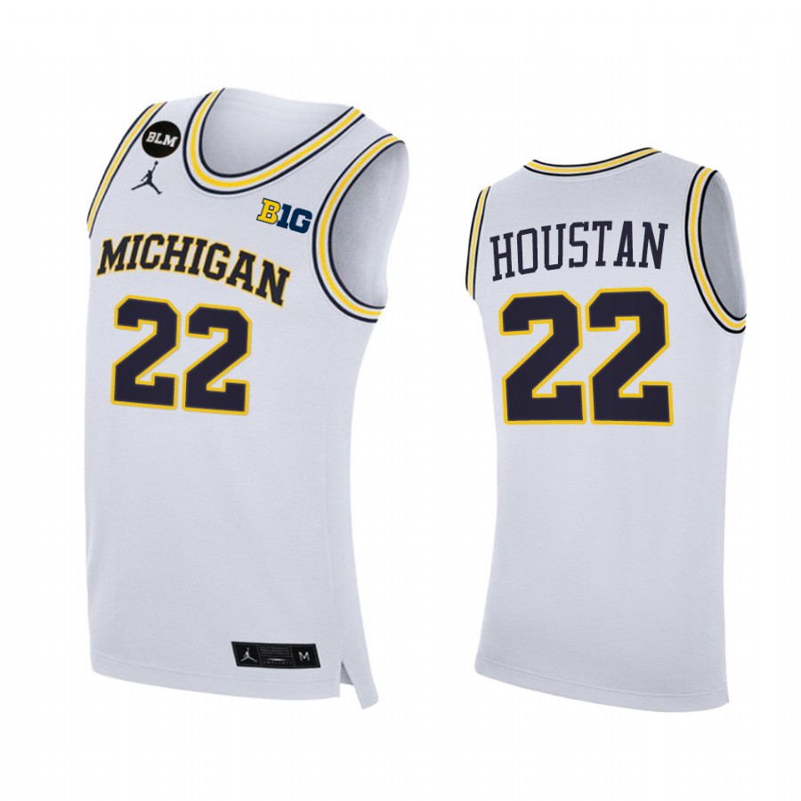 Caleb Houstan Michigan Wolverines White Jersey Home 2022 NBA Draft top prospect