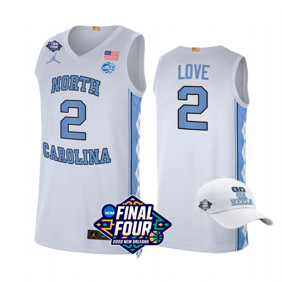 Caleb Love North Carolina Tar Heels White Jersey 2022 March Madness Final Four