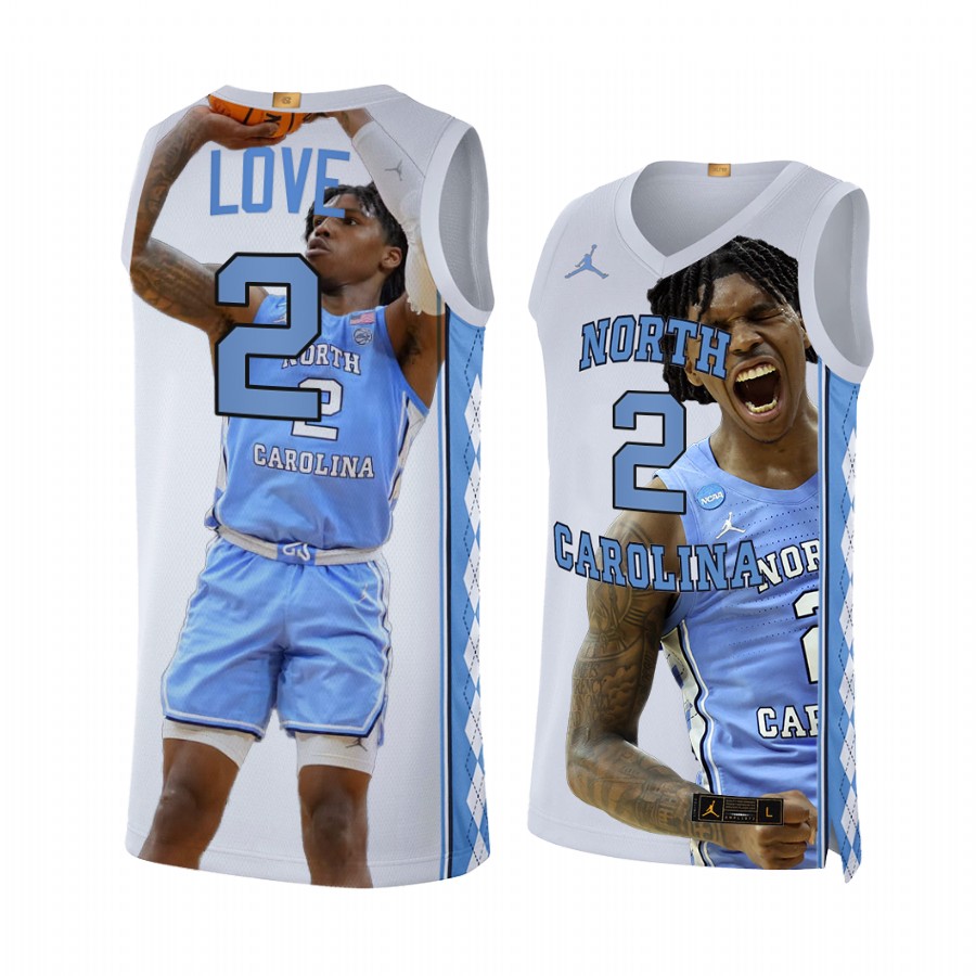 Caleb Love North Carolina Tar Heels White Jersey 2022 March Madness Highlights Fashion Edition
