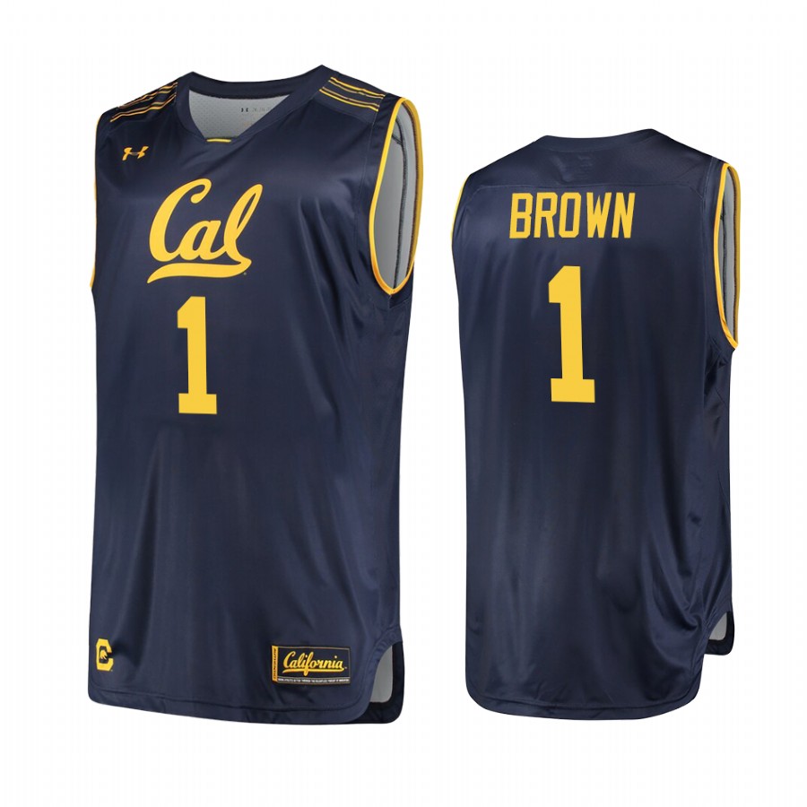 California Bears Joel Brown #1 Navy  College  Jersey