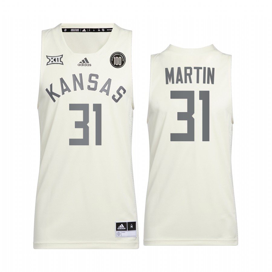 Cam Martin Kansas Jayhawks White Jersey 2022 Reverse Retro College