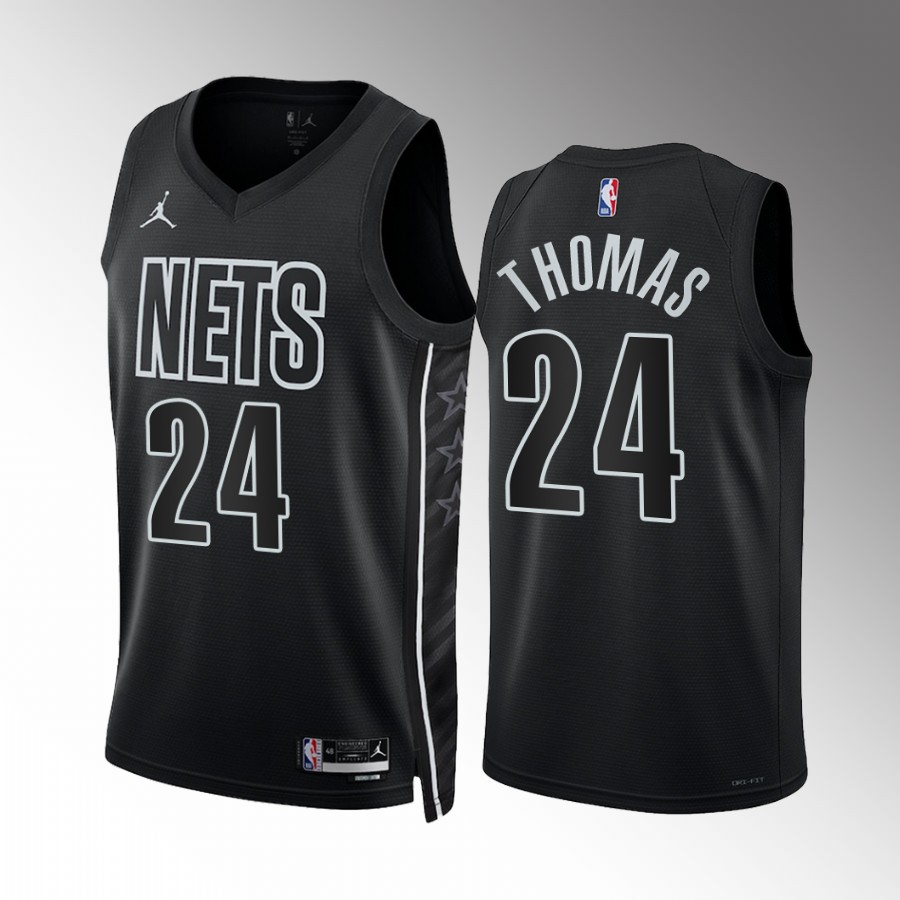 Cam Thomas 2022-23 Brooklyn Nets Black #24 Statement Edition Jersey Swingman