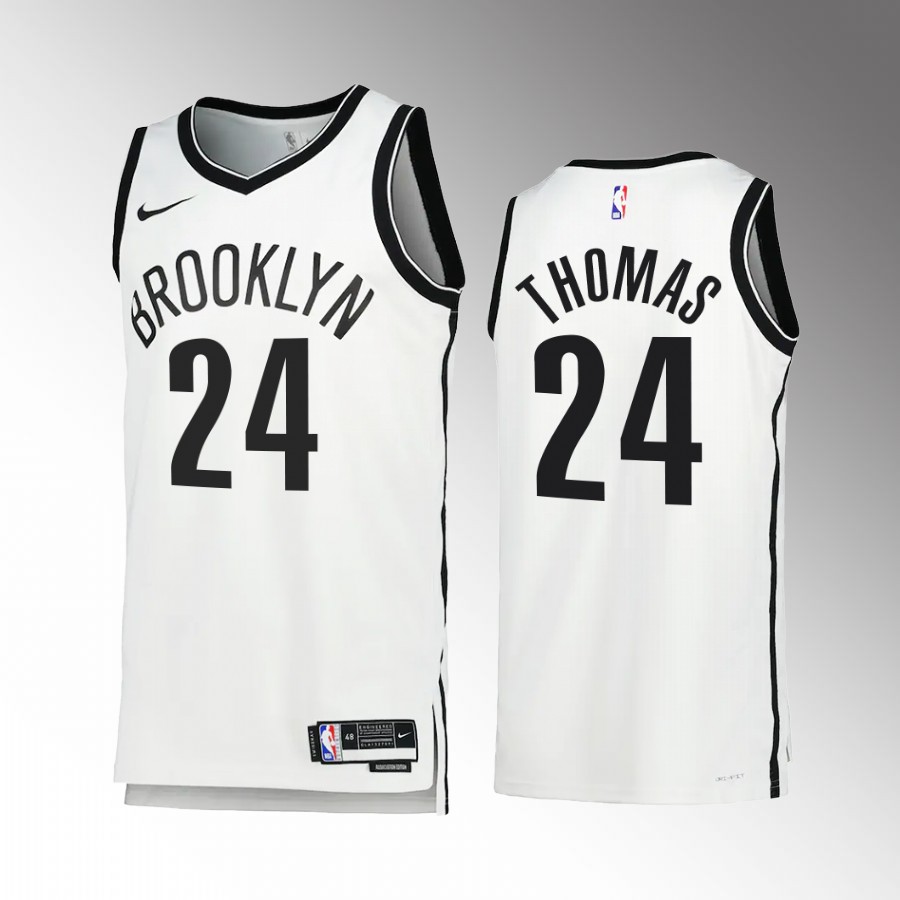 Cam Thomas 2022-23 Brooklyn Nets White #24 Association Edition Jersey Swingman