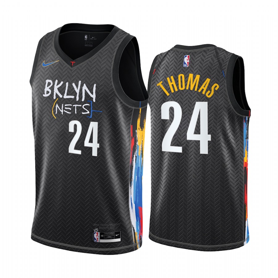 Cameron Thomas Brooklyn Nets 2021 City Edition Black #24 Jersey