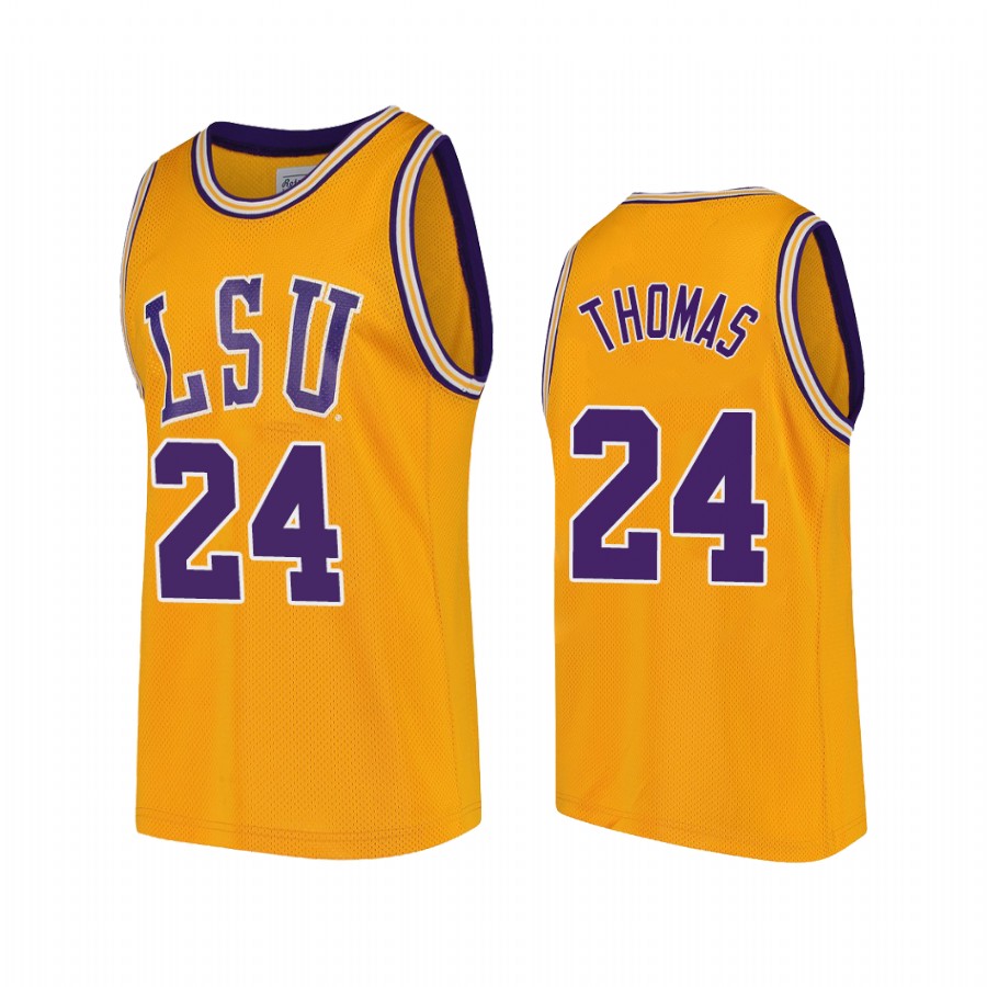 Cameron Thomas LSU Tigers Gold Jersey College  2021 NBA Draft Prospect