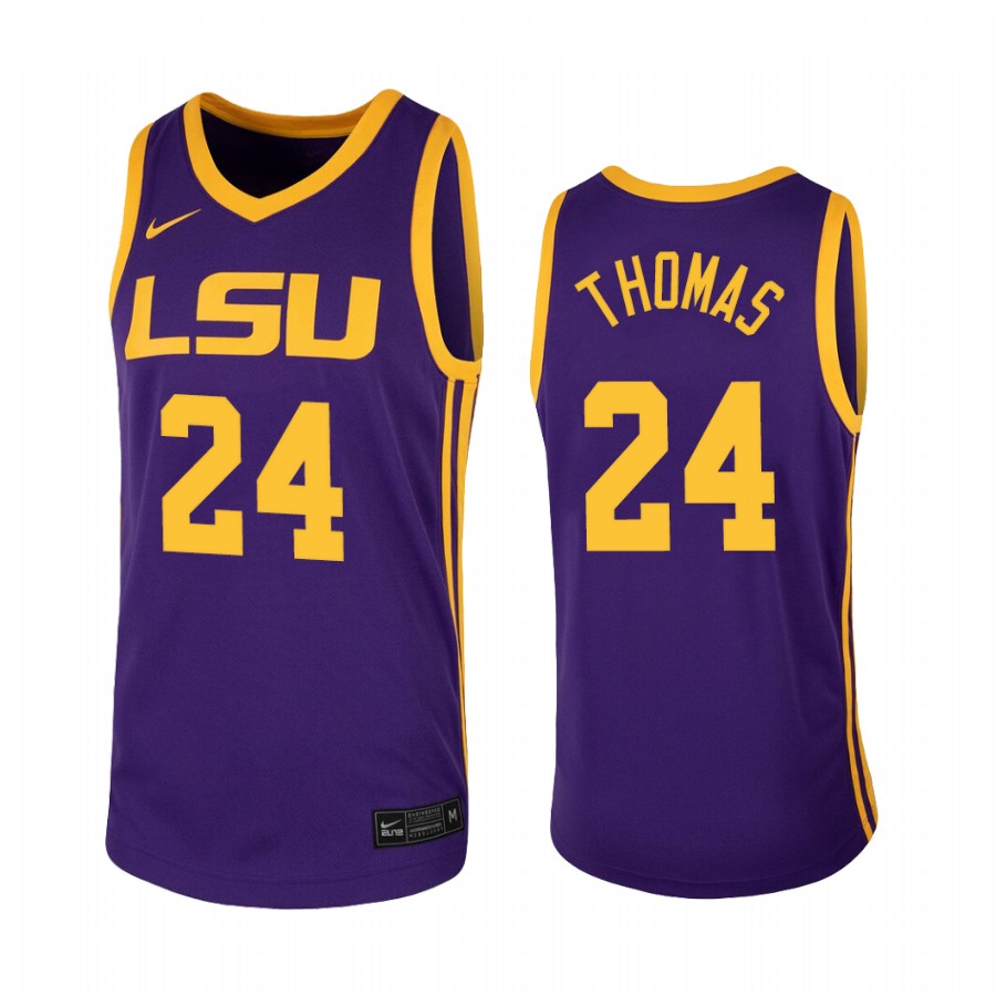 Cameron Thomas LSU Tigers Purple Jersey 2021 NBA Top Draft NCAA