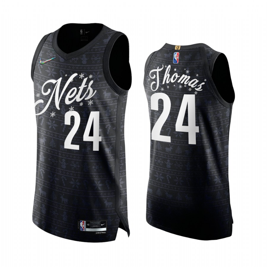 Cameron Thomas Nets 2021 Xmas Jersey NBA 75th Diamond Black