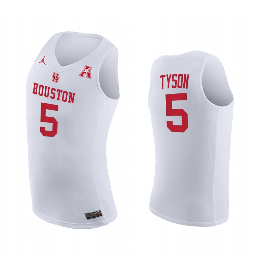 Cameron Tyson Houston Cougars White Jersey Home 2021 March Madness