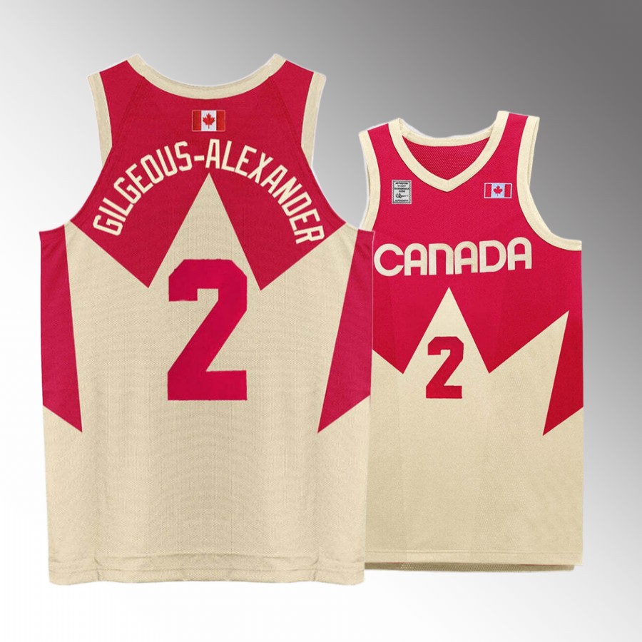Canada  #2 Shai Gilgeous-Alexander First Team Red Jersey Vintage