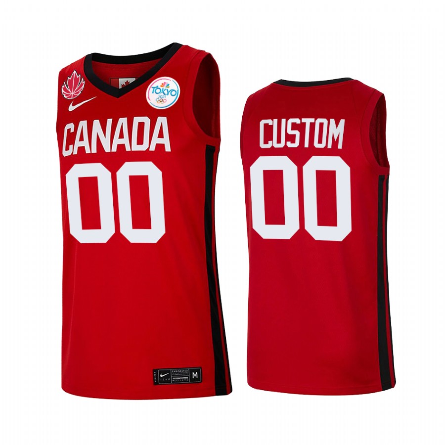 Canada  Custom Red 2021 Tokyo Olympics Jersey Senior