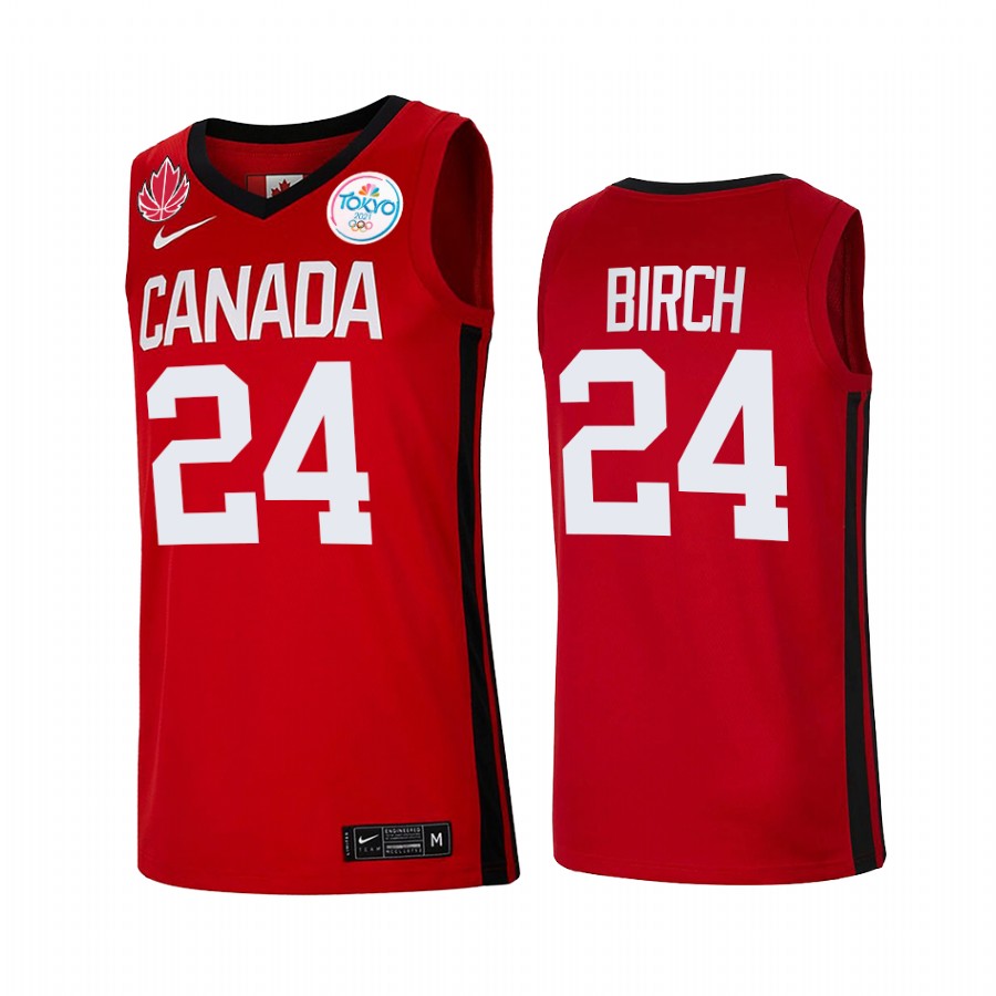 Canada  Khem Birch Red 2021 Tokyo Olympics Jersey Senior