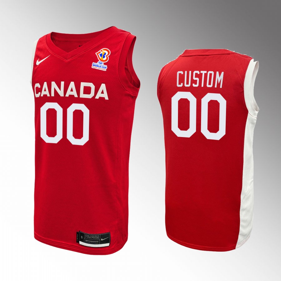 Canada Team Custom #00 2023 FIBA  World Cup Red Jersey