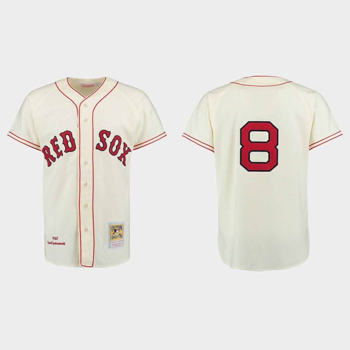 Carl Yastrzemski Boston Red Sox 1967 Cooperstown Collection Jersey - Cream