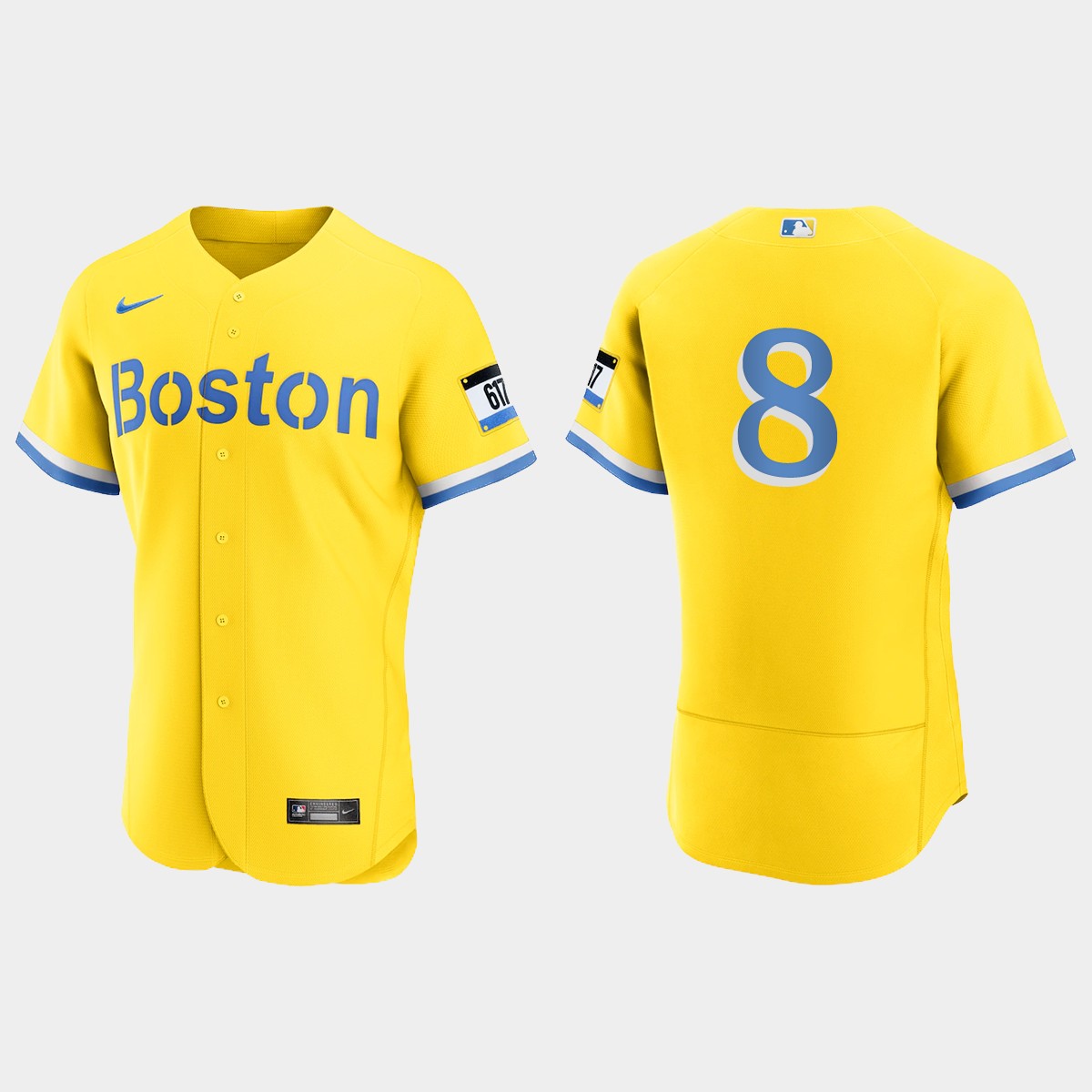 Carl Yastrzemski Boston Red Sox 2021 City Connect Jersey - Gold Light Blue