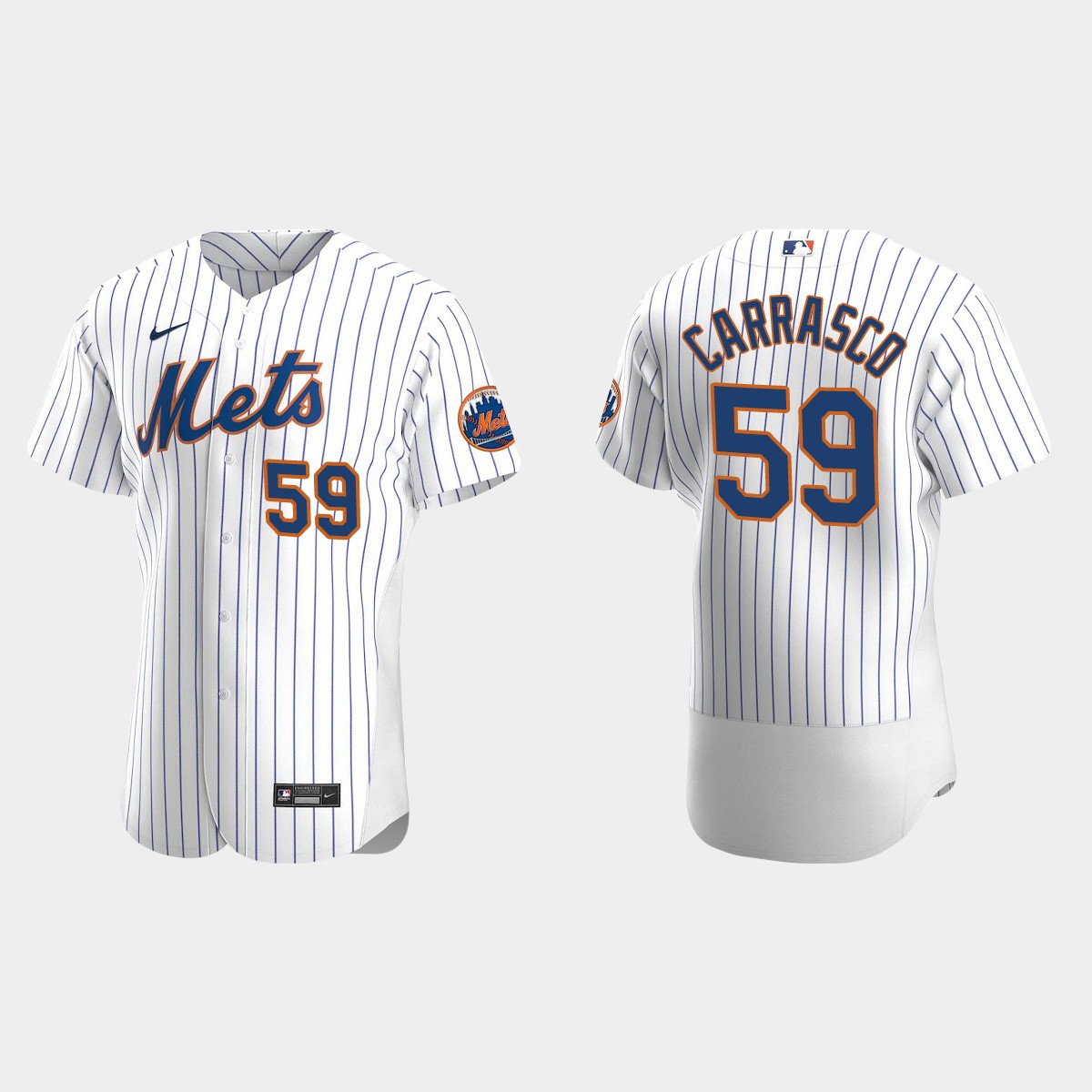 Carlos Carrasco #59 New York Mets Home Jersey - White