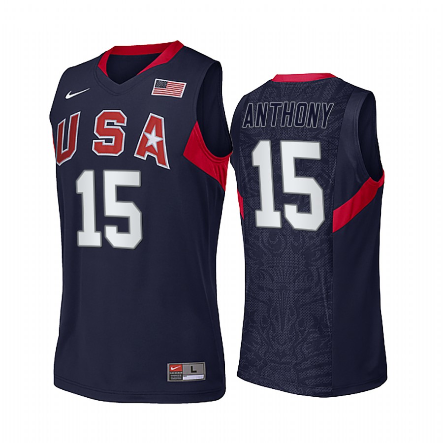 Carmelo Anthony USA  #15 Navy 2008 Summer Olympics Limited Jersey