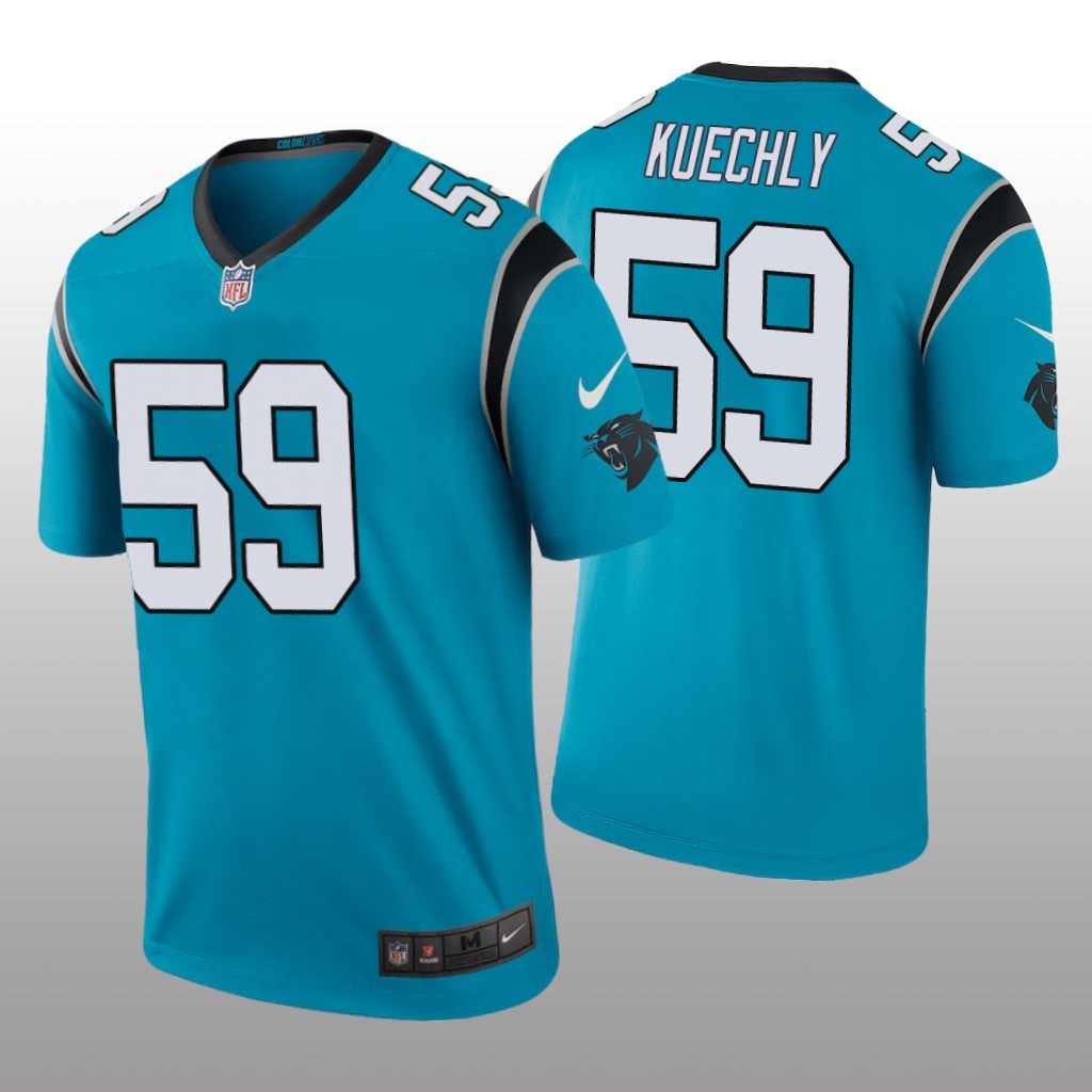 Carolina Panthers #59 Luke Kuechly Blue legend color rush Jersey - Men