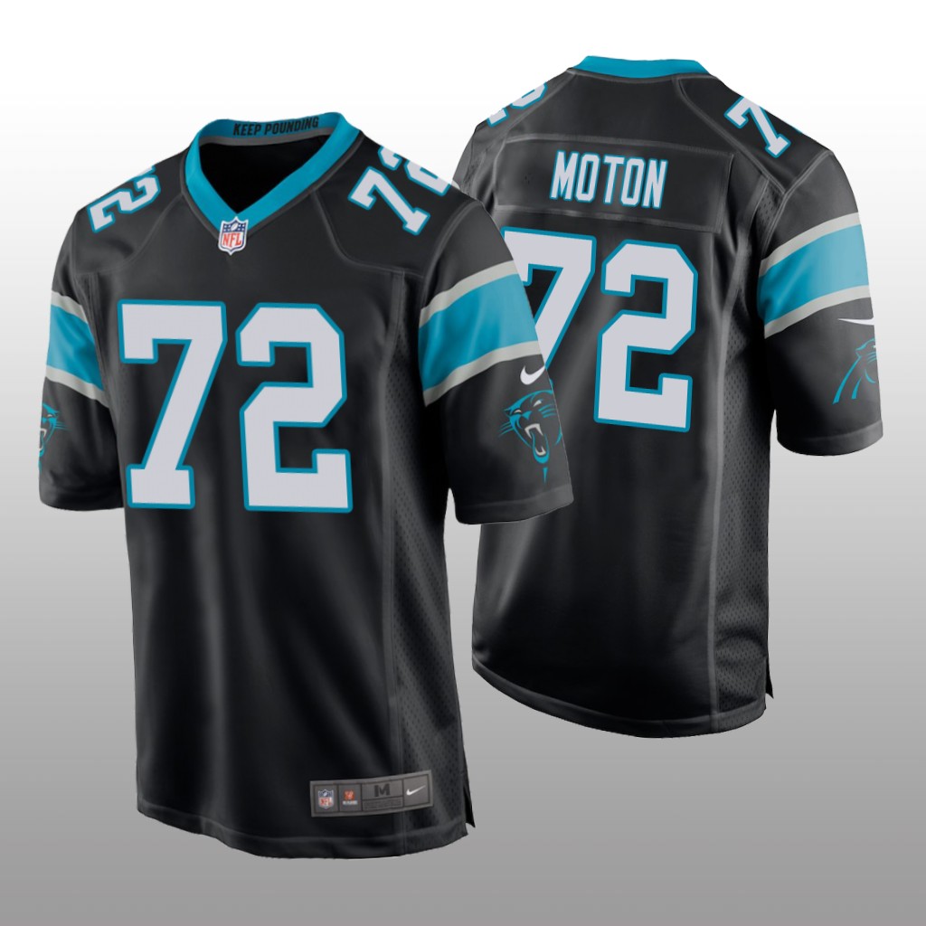 Carolina Panthers #72 Black Men's Taylor Moton Game Jersey