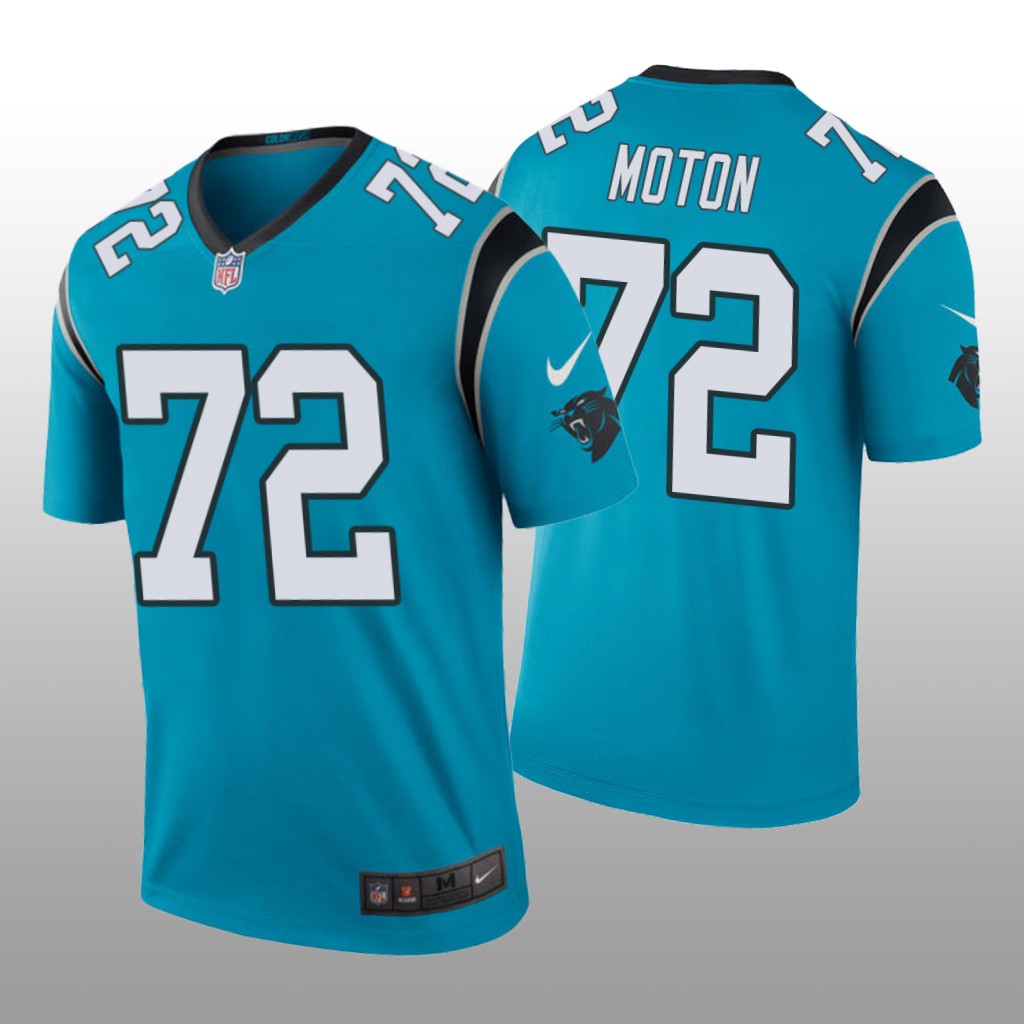 Carolina Panthers #72 Taylor Moton Blue legend color rush Jersey - Men
