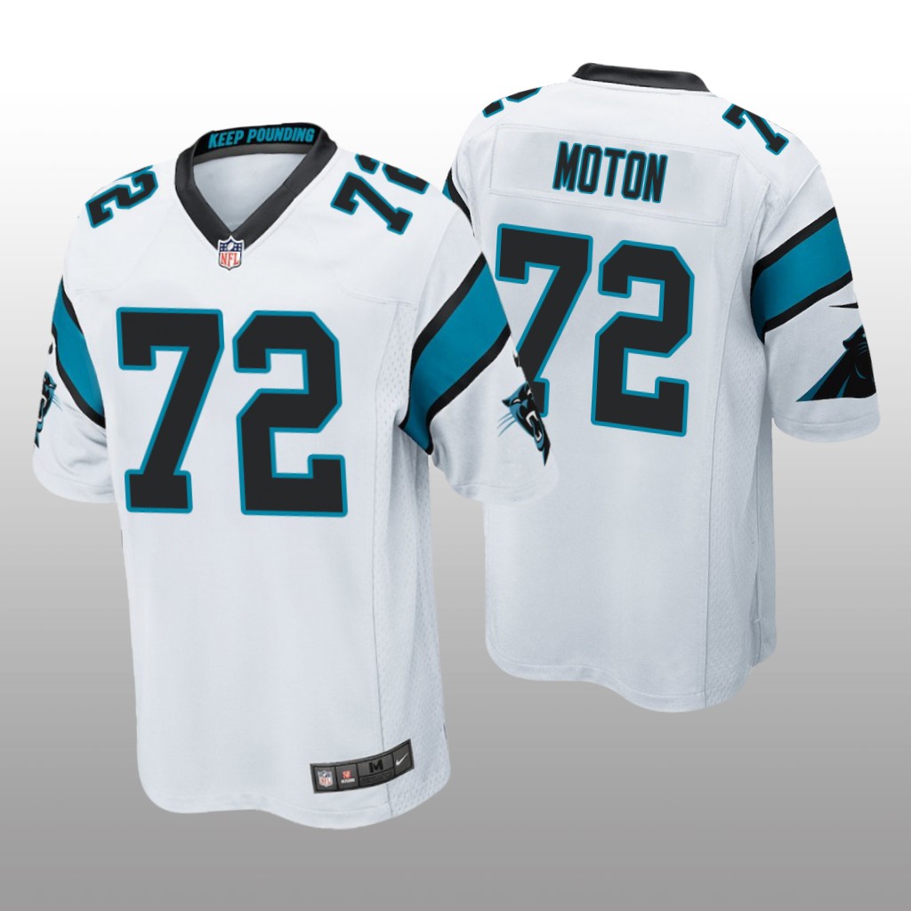 Carolina Panthers #72 White Men's Taylor Moton Game Jersey