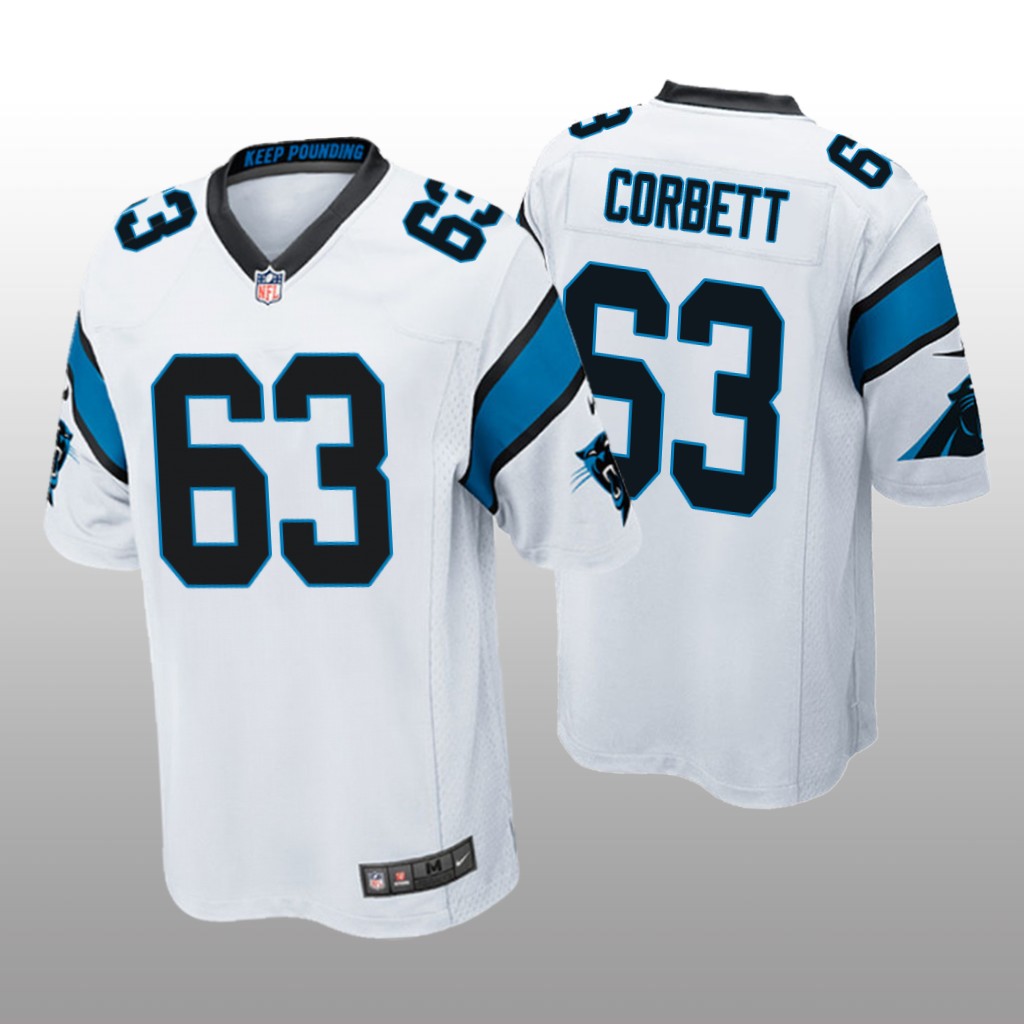 Carolina Panthers Austin Corbett White Jersey Game - Men's