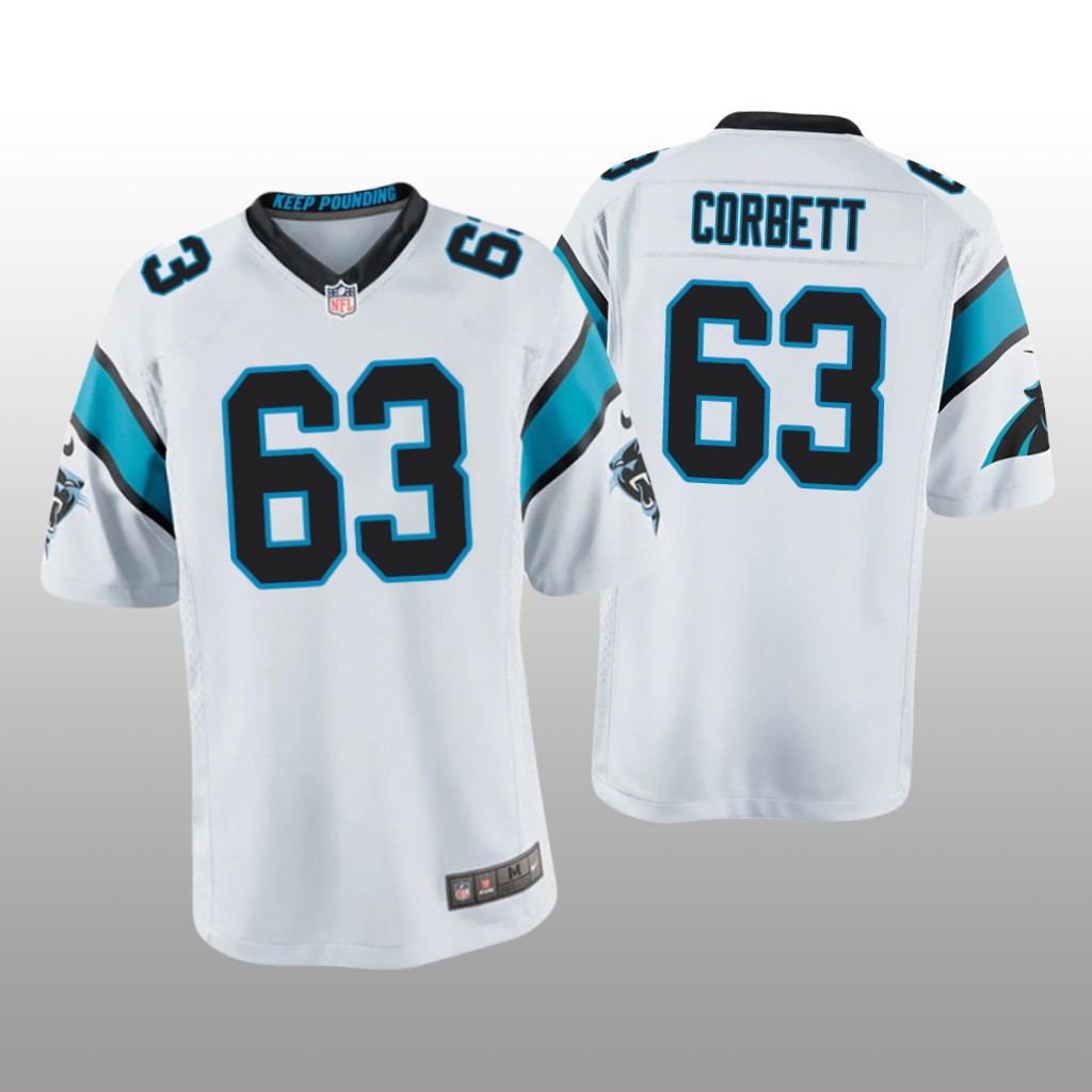 Carolina Panthers Austin Corbett White Jersey Game - Youth