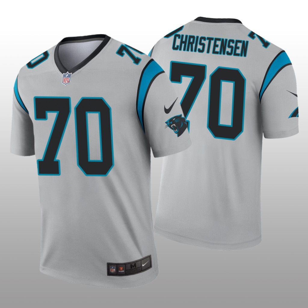 Carolina Panthers Brady Christensen Silver Jersey Inverted Legend - Men's