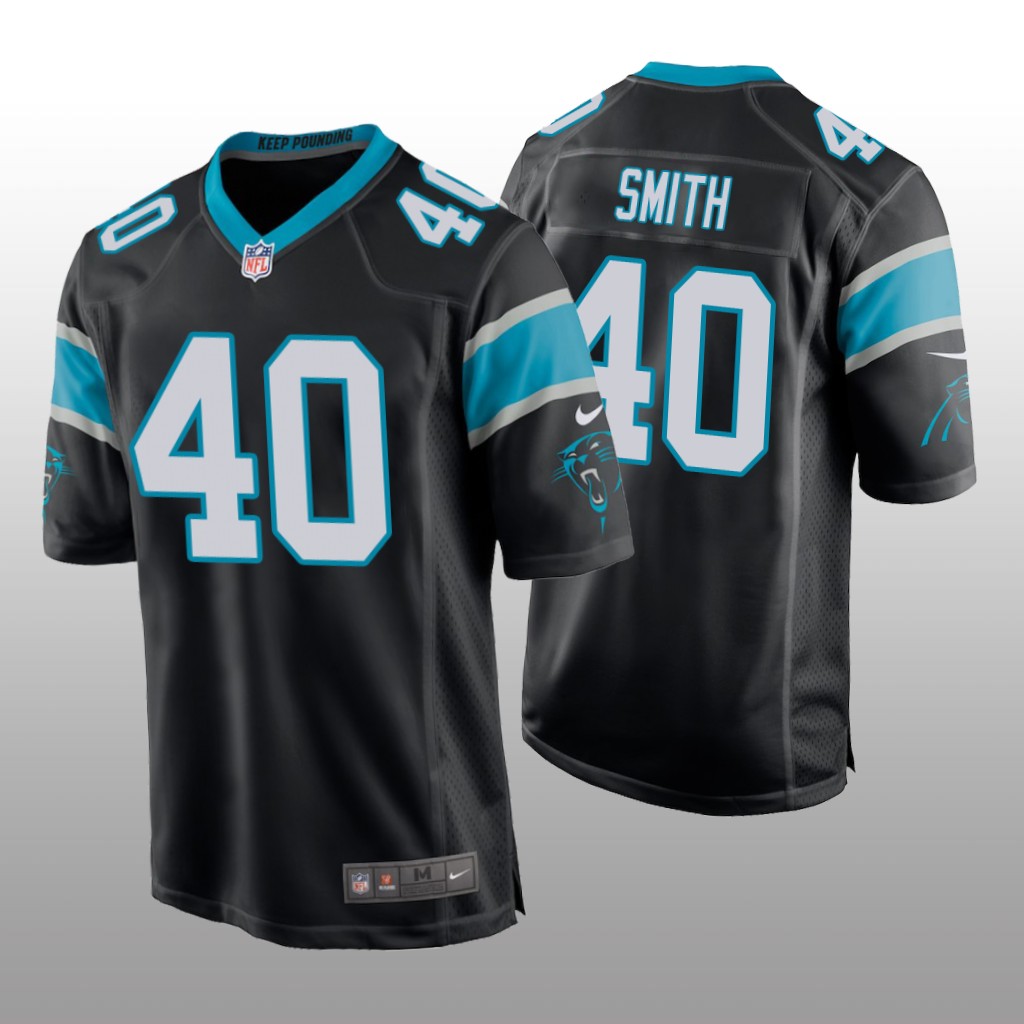 Carolina Panthers Brandon Smith Black Jersey Game - Men's