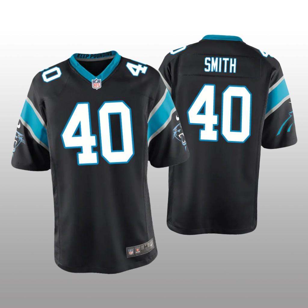 Carolina Panthers Brandon Smith Black Jersey Game - Youth