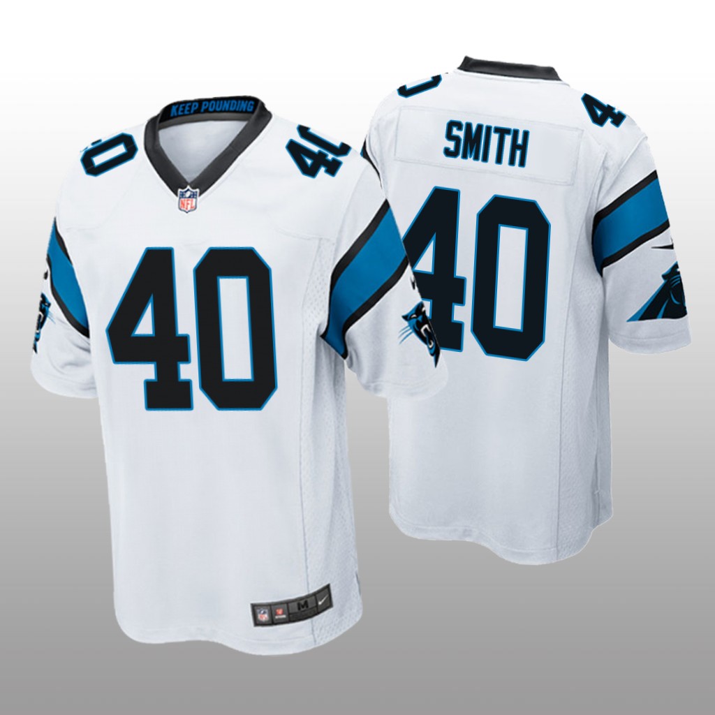 Carolina Panthers Brandon Smith White Jersey Game - Men's