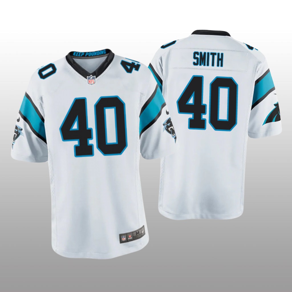Carolina Panthers Brandon Smith White Jersey Game - Youth
