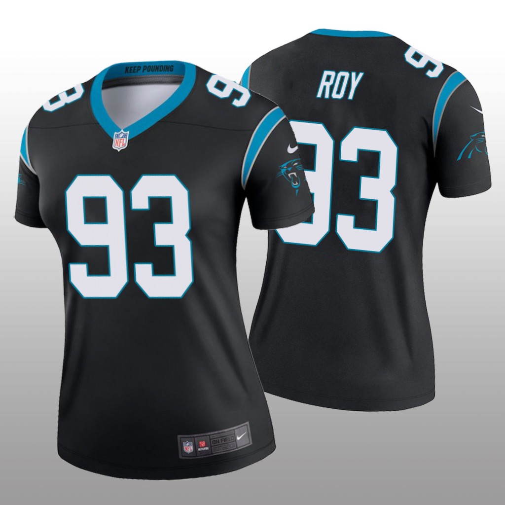 Carolina Panthers Bravvion Roy Black Jersey Legend - Women's