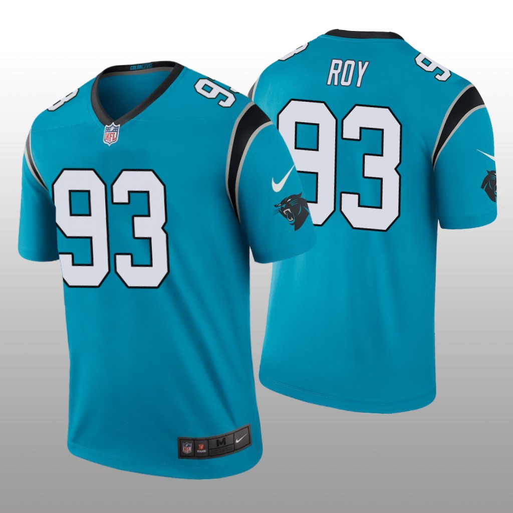 Carolina Panthers Bravvion Roy Blue Jersey Color Rush Legend - Men's