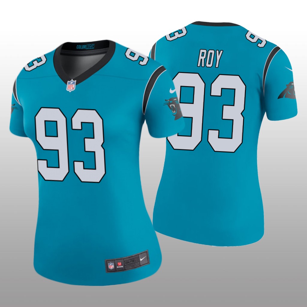 Carolina Panthers Bravvion Roy Blue Jersey Color Rush Legend - Women's