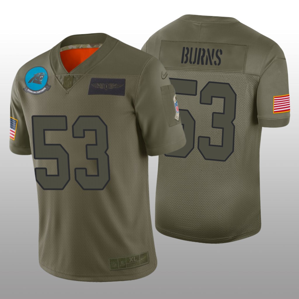 Carolina Panthers Brian Burns Camo Limited Jersey 2019 Salute to Service - Men's