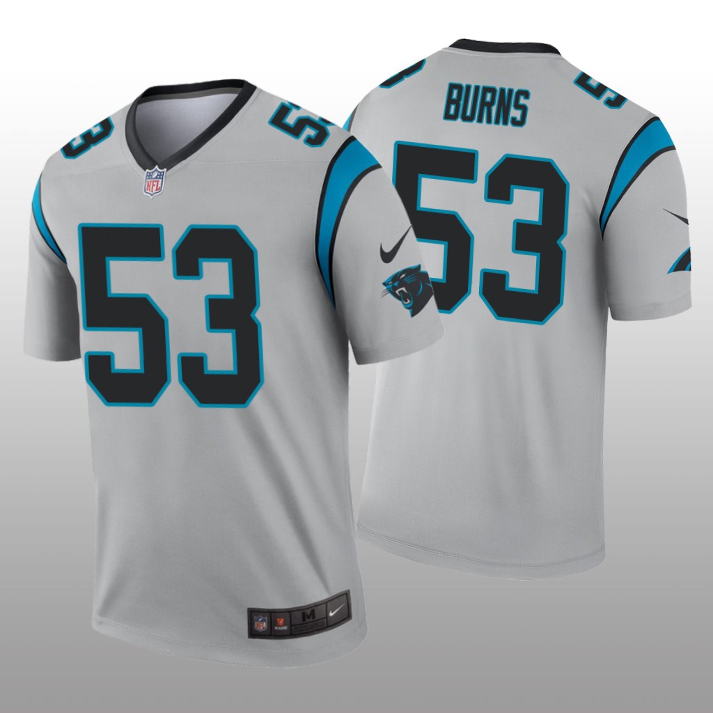 Carolina Panthers Brian Burns Silver Jersey Inverted Legend - Men's