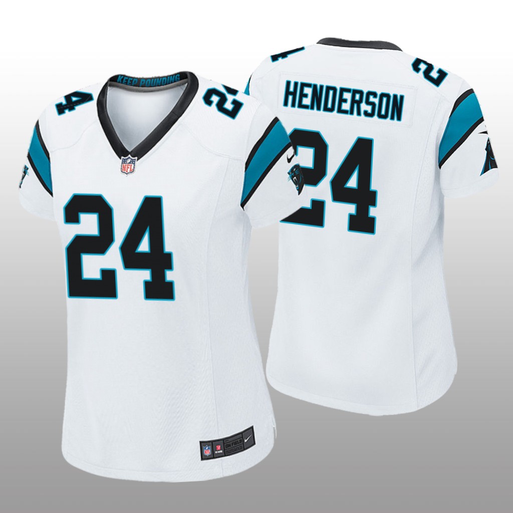 Carolina Panthers C.J. Henderson White Jersey Game - Women's