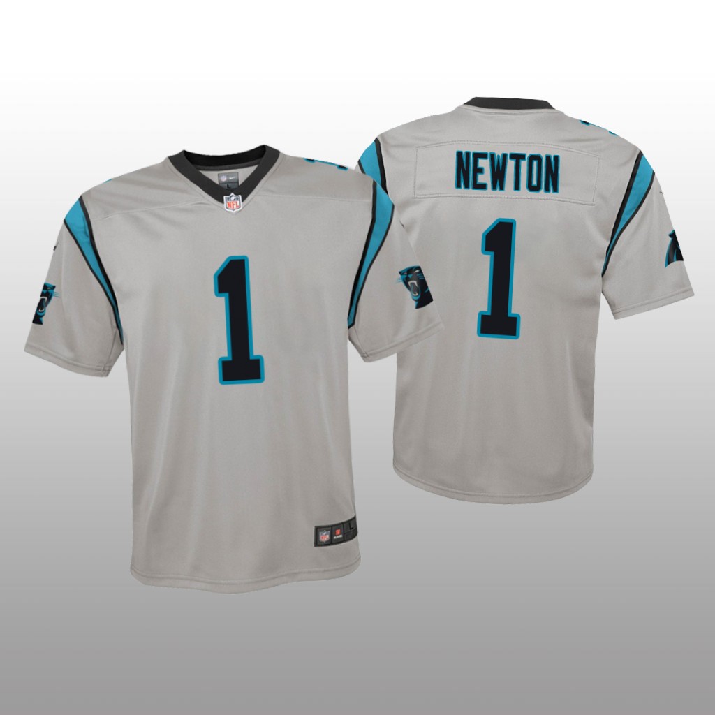 Carolina Panthers Cam Newton Silver Jersey Inverted Game - Youth